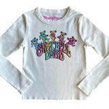 ROWDY SPROUT L/S RIB TEE - GRATEFUL DEAD BEARS/VINTAGE WHITE