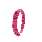 BARI LYNN CRYSTALLIZED LEATHER CRINKLE HEADBAND - HOT PINK