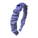 BARI LYNN CRYSTALLIZED LEATHER CRINKLE HEADBAND - LAVANDER