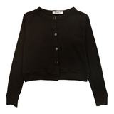 T2LOVE L/S BUTTON CARDIGAN - BLACK