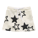 T2LOVE ZIP HOODIE AND SKORT SET - WINTER WHITE/STARS