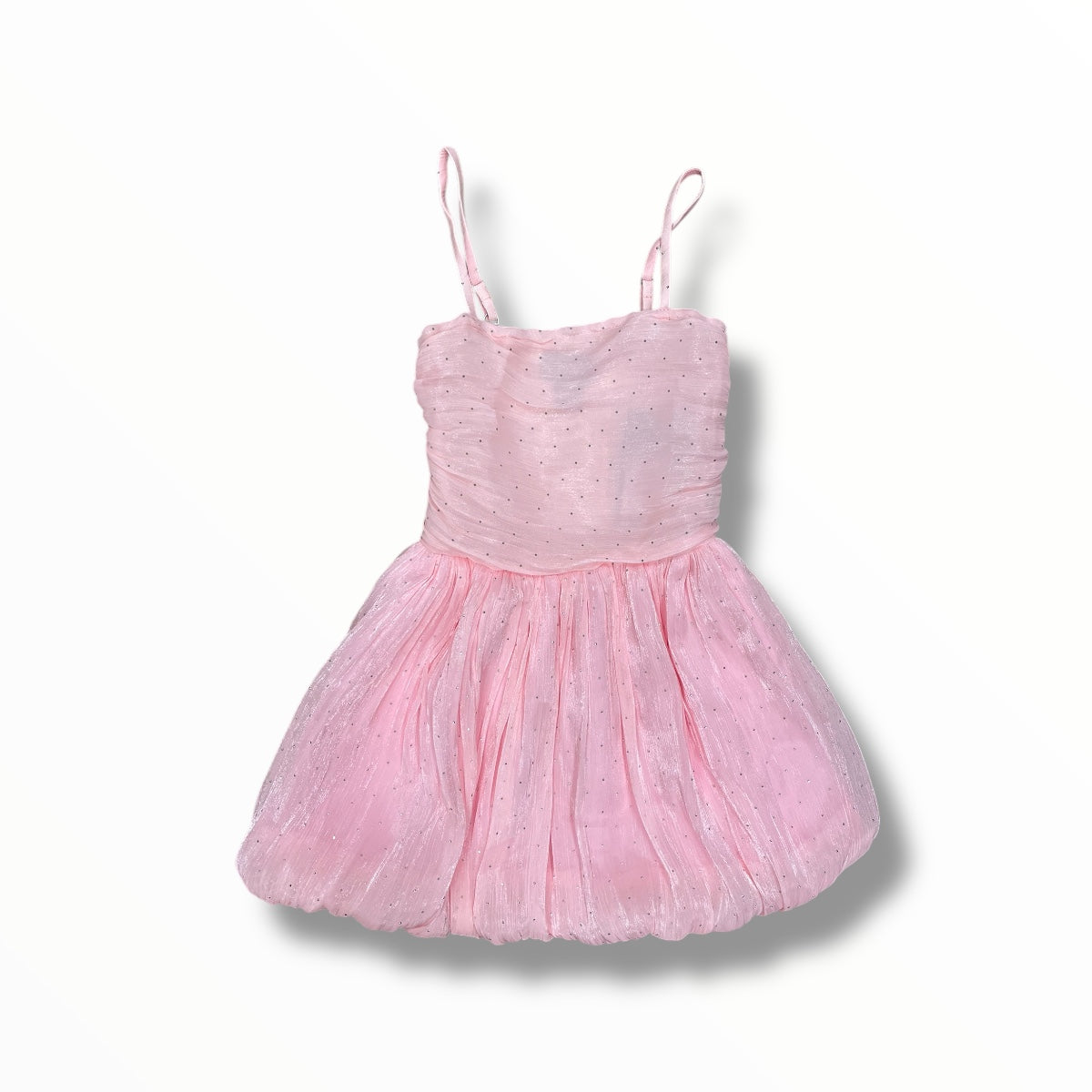 FLOWERS BY ZOE STUDDED CHIFFON BUBBLE DRESS - BABY PINK FLOWERS BY ZOE STUDDED CHIFFON BUBBLE DRESS - BABY PINK