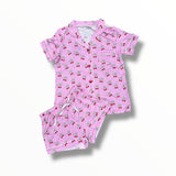 KATIE J LYNN SHORTS LOUNGE SET - CHERRY BOW