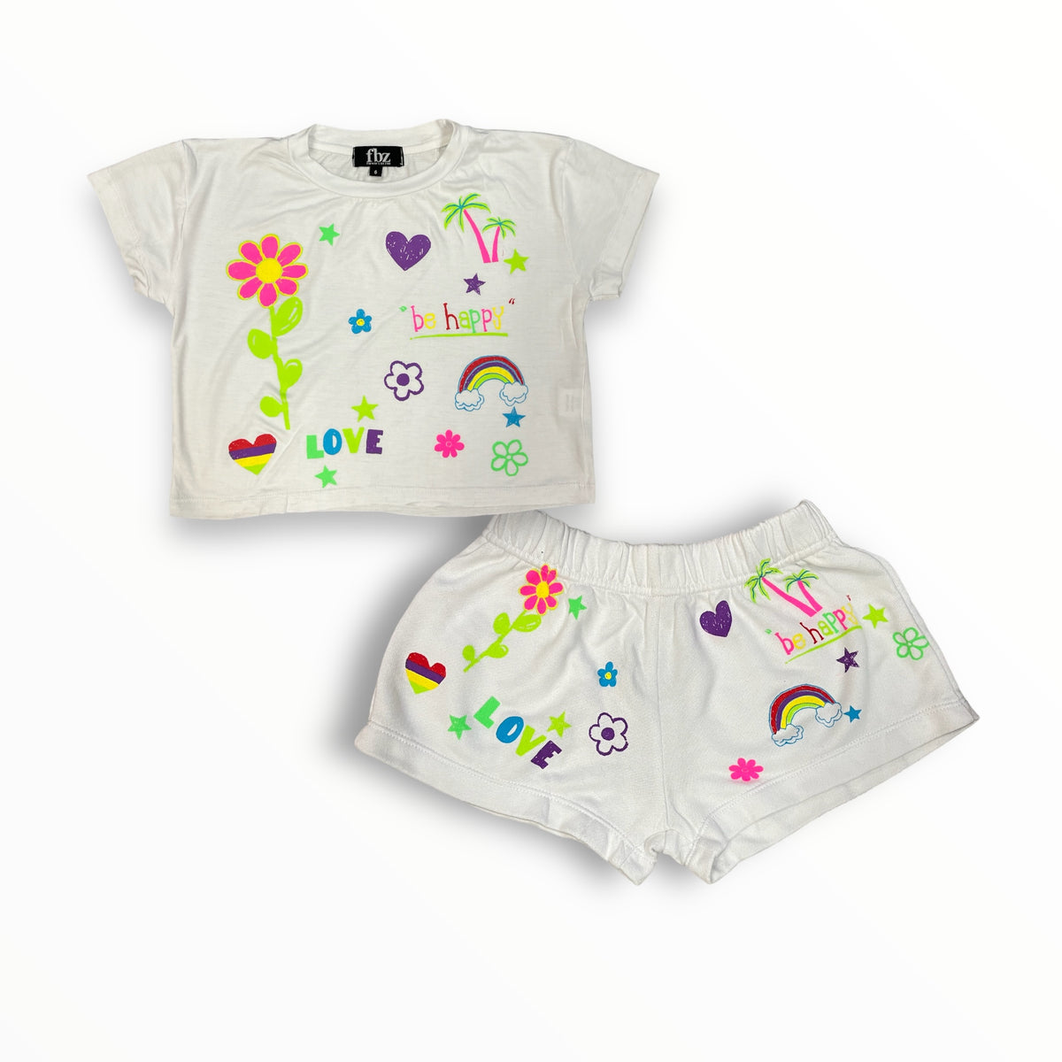 FLOWERS BY ZOE SHORTS WHITE/ICONS Meant 2 Be Kids