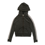 T2LOVE CONTRAST HOODED ZIP JACKET - CHARCOAL