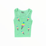 FIREHOUSE RIBBED TANK - KIWI/ICONS/SPLATTERED