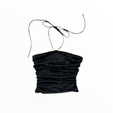FLOWERS BY ZOE CHIFFON TOP - BLACK SPARKLE