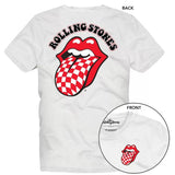 MC2 SAINT BARTH ROLLING STONES T-SHIRT - CHECK TONGUE/WHITE