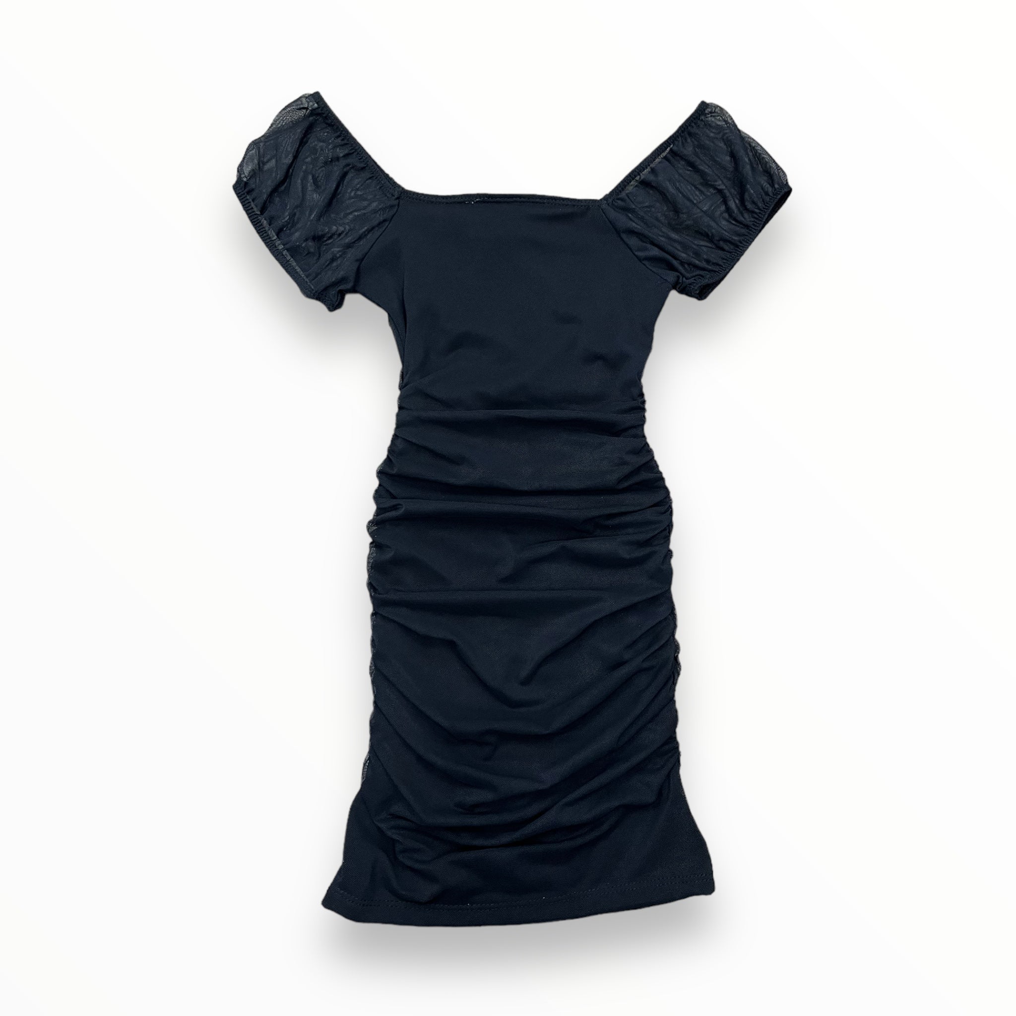 CHERYL KIDS CAP SLEEVE MESH DRESS - BLACK Meant 2 Be Kids CHERYL KIDS CAP SLEEVE MESH DRESS - BLACK Meant 2 Be Kids