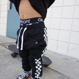 CHECKER JOGGERS - BLACK