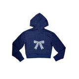 FIREHOUSE PULLOVER HOODIE AND WIDE LEG SWEATS SET - NAVY/BOWS
