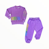 ROWDY SPROUT BABY NIRVANA SWEATSUIT - PURPLE