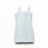 FLOWERS BY ZOE BODYCON DRESS - WHITE/SILVER