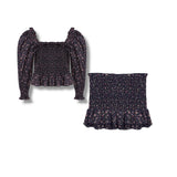 KATE J. TWEEN MIKAELA TOP AND POSIE SKIRT SET - MIDNIGHT DITSY