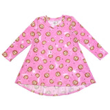ESME LONG SLEEVE DRESS - BUBBLEGUM COOKIES