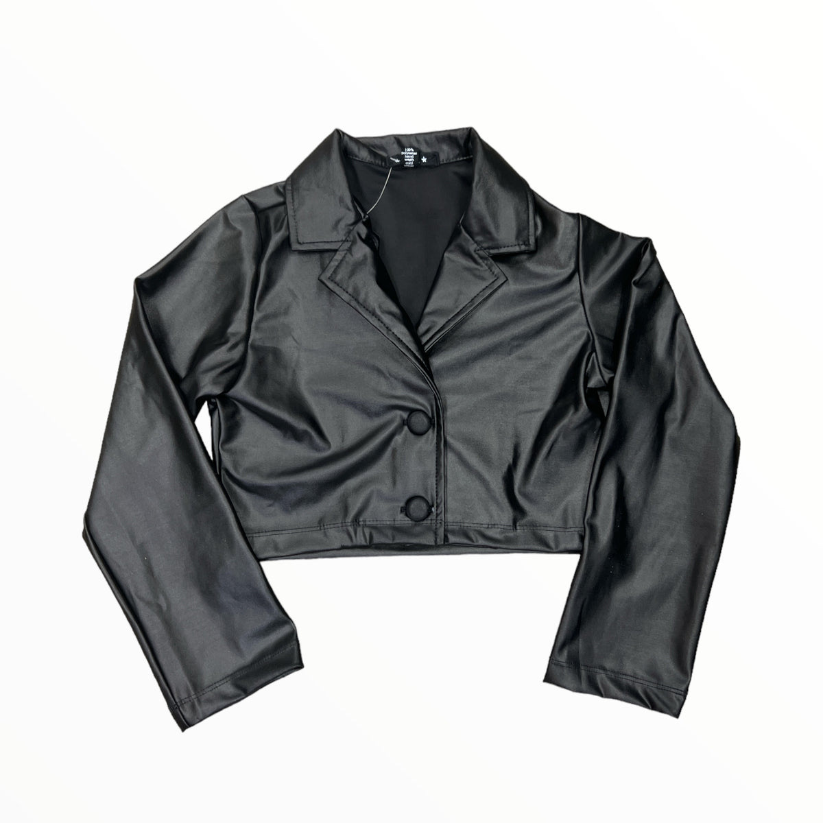 FLOWERS BY ZOE THIN PLEATHER JACKET BLACK Meant 2 Be