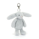 JELLYCAT BASHFUL SILVER BUNNY BAG CHARM
