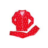 KATIE J TWEEN MAIA PANT LOUNGE SET - CHRISTMAS 25/ CANDY CANE