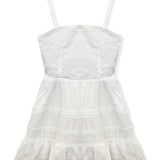 KATIE J TWEEN BRIDGET LACE INSERT DRESS - WHITE