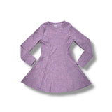 FLOWERS BY ZOE LONG SLEEVE RIBBED DRESS - PINK SPECKLE
