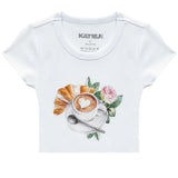 KATIE J TWEEN CAPPUCCINO TEE - WHITE
