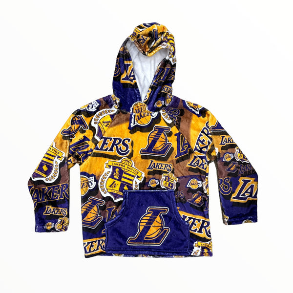 PENELOPE WILDBERRY FUZZY HOODIE - LAKERS