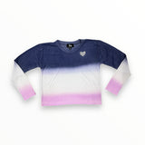 FLOWERS BY ZOE LONG SLEEVE - BLUE/PINK OMBRE