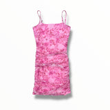 KATIE J ABBY DRESS - ROSE GEO MESH