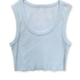 KATIE J TWEEN TRISTAN VINTAGE STYLE TANK - BABY BLUE