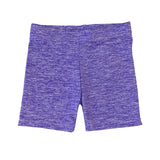 DORI CREATIONS HEATHERED BIKE SHORT - PURPLE