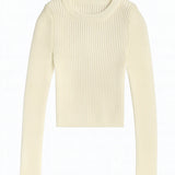 KATIE J TWEEN JEANNIE RIB KNIT SWEATER - OATMEAL