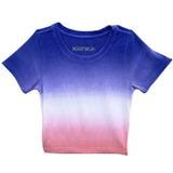 KATIE J LIVI DIP DYE TEE - LILAC/BABY PINK (TWEEN AND JUNIOR)