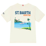 MC2 SAINT BARTH T-SHIRT - WHITE/ SB ADDICTED