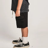 MUNSTER FAVE CARGO SHORT - BLACK