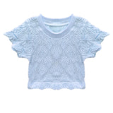 KATIE J TWEEN MAIZIE STRETCH TEE - BABY BLUE