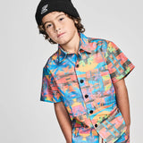 MUNSTER CRAZYPINES SHIRT - FLURO PALM