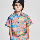 MUNSTER CRAZYPINES SHIRT - FLURO PALM