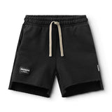 NUNUNU UNBALANCED SWEATSHORTS - BLACK