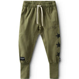 NUNUNU SIDE STAR LIGT PANTS - OLIVE