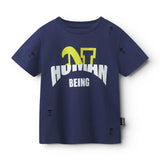 NUNUNU HUMAN T-SHIRT - INDIGO