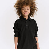 NUNUNU LIGHT COLLARED SHIRT - BLACK