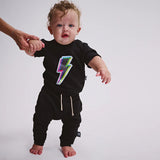 NUNUNU DIZZY BOLT BABY SET - BLACK