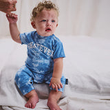 NUNUNU MEGA TIE DYE OVERALL - BLUE