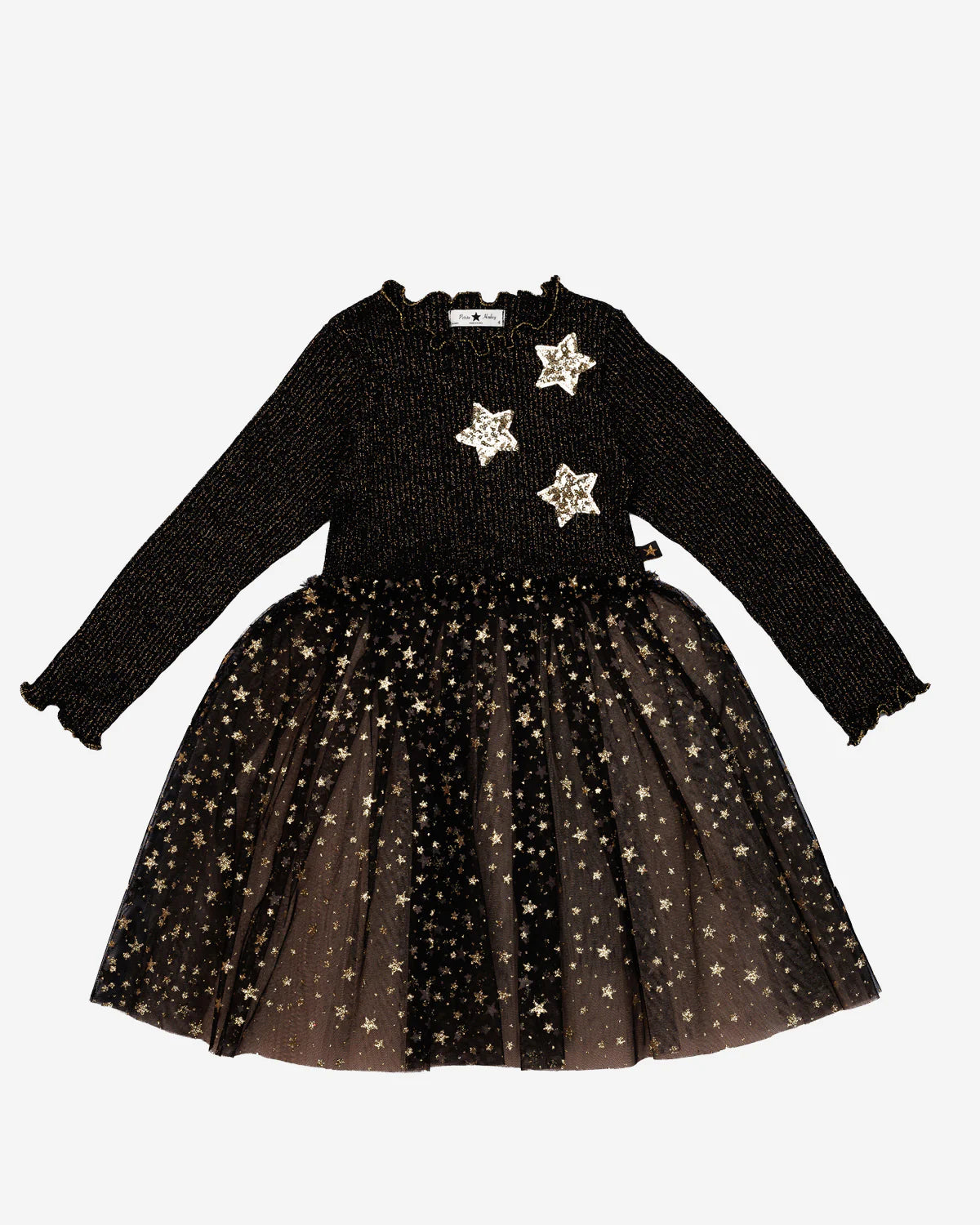 PETITE HAILEY GLITTER 3 STAR TUTU DRESS - BLACK Meant 2 Be Kids PETITE HAILEY GLITTER 3 STAR TUTU DRESS - BLACK Meant 2 Be Kids