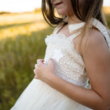 PETITE HAILEY HANNA TUTU DRESS- IVORY
