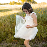 PETITE HAILEY HANNA TUTU DRESS- IVORY