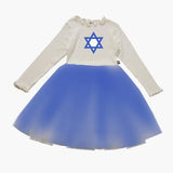 PETITE HAILEY HOLIDAY STAR TUTU DRESS - BLUE