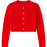 KATIE J TWEEN PIPER CARDIGAN -RED