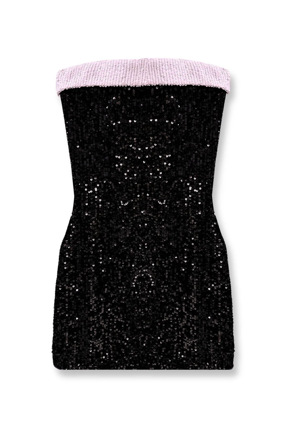 black dress pink stars Black Beaded Mini Dress With Celestial Star Embroidery And Embellished Details by Laura Slings
