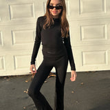 KATIE J SUMMER FLARE PANT - BLACK